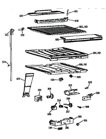 Compartment Separator Parts parts for Kenmore Refrigerator 363.9678715 (3639678715, 363 9678715) from AppliancePartsPros.com