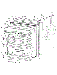Fresh Food Door parts for Kenmore Refrigerator 363.9701582 (3639701582, 363 9701582) from AppliancePartsPros.com