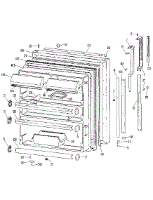 Fresh Food Door parts for Kenmore Refrigerator 363.9701713 (3639701713, 363 9701713) from AppliancePartsPros.com