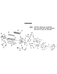 Icemaker parts for Kenmore Refrigerator 363.9701715 (3639701715, 363 9701715) from AppliancePartsPros.com
