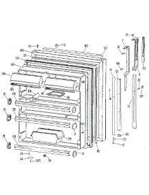 Fresh Food Door parts for Kenmore Refrigerator 363.9701781 (3639701781, 363 9701781) from AppliancePartsPros.com
