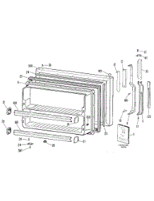 Freezer Door parts for Kenmore Refrigerator 363.9701782 (3639701782, 363 9701782) from AppliancePartsPros.com
