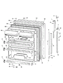 Fresh Food Door parts for Kenmore Refrigerator 363.9701785 (3639701785, 363 9701785) from AppliancePartsPros.com