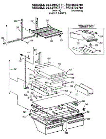 Shelf parts for Kenmore Refrigerator 363.9702781 (3639702781, 363 9702781) from AppliancePartsPros.com