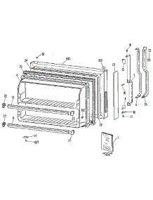 Freezer Door parts for Kenmore Refrigerator 363.9704500 (3639704500, 363 9704500) from AppliancePartsPros.com