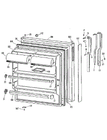 Fresh Food Door parts for Kenmore Refrigerator 363.9704500 (3639704500, 363 9704500) from AppliancePartsPros.com