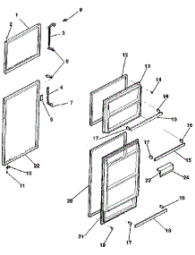 Door parts for Kenmore Refrigerator 253.9308200 (2539308200, 253 9308200) from AppliancePartsPros.com