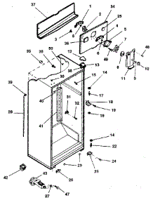 Cabinet parts for Kenmore Refrigerator 253.9308203 (2539308203, 253 9308203) from AppliancePartsPros.com