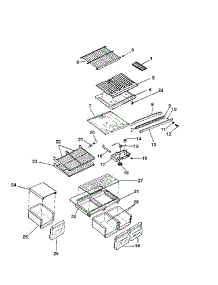 Cabinet parts for Kenmore Refrigerator 253.9308212 (2539308212, 253 9308212) from AppliancePartsPros.com