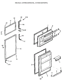 Door parts for Kenmore Refrigerator 253.9308214 (2539308214, 253 9308214) from AppliancePartsPros.com