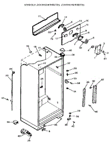 Cabinet parts for Kenmore Refrigerator 253.9308214 (2539308214, 253 9308214) from AppliancePartsPros.com