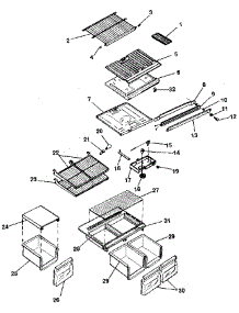 Cabinet parts for Kenmore Refrigerator 253.9308290 (2539308290, 253 9308290) from AppliancePartsPros.com