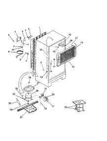 Unit parts for Kenmore Refrigerator 253.9308292 (2539308292, 253 9308292) from AppliancePartsPros.com
