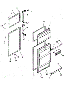 Door parts for Kenmore Refrigerator 253.9308700 (2539308700, 253 9308700) from AppliancePartsPros.com