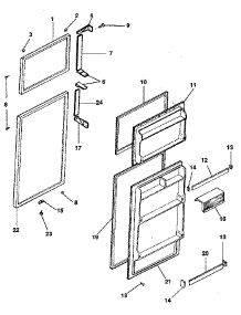 Door parts for Kenmore Refrigerator 253.9308702 (2539308702, 253 9308702) from AppliancePartsPros.com