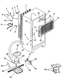Unit parts for Kenmore Refrigerator 253.9308702 (2539308702, 253 9308702) from AppliancePartsPros.com