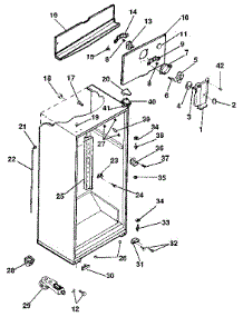 Cabinet parts for Kenmore Refrigerator 253.9308702 (2539308702, 253 9308702) from AppliancePartsPros.com