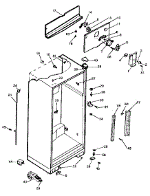 Cabinet parts for Kenmore Refrigerator 253.9308704 (2539308704, 253 9308704) from AppliancePartsPros.com