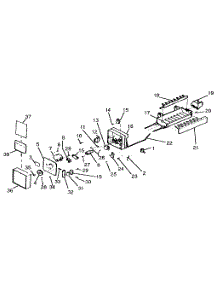 Ice Maker parts for Kenmore Refrigerator 253.9308784 (2539308784, 253 9308784) from AppliancePartsPros.com