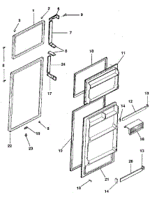 Door parts for Kenmore Refrigerator 253.9308791 (2539308791, 253 9308791) from AppliancePartsPros.com