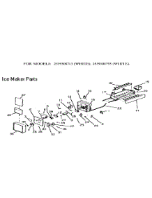 Ice Maker parts for Kenmore Refrigerator 253.9308793 (2539308793, 253 9308793) from AppliancePartsPros.com