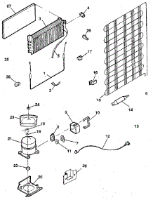 Unit parts for Kenmore Refrigerator 253.9309700 (2539309700, 253 9309700) from AppliancePartsPros.com