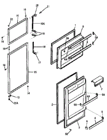 Door parts for Kenmore Refrigerator 253.9333000 (2539333000, 253 9333000) from AppliancePartsPros.com