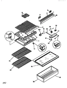Separator And Shelves parts for Kenmore Refrigerator 253.9333081 (2539333081, 253 9333081) from AppliancePartsPros.com