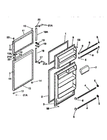 Doors parts for Kenmore Refrigerator 253.9335011 (2539335011, 253 9335011) from AppliancePartsPros.com