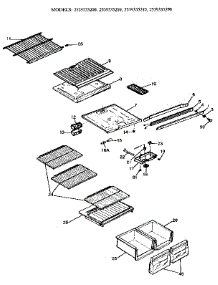 Cabinet parts for Kenmore Refrigerator 253.9335200 (2539335200, 253 9335200) from AppliancePartsPros.com
