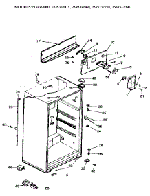 Cabinet Parts parts for Kenmore Refrigerator 253.9337010 (2539337010, 253 9337010) from AppliancePartsPros.com