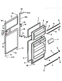 Doors parts for Kenmore Refrigerator 253.9337081 (2539337081, 253 9337081) from AppliancePartsPros.com