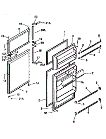 Doors parts for Kenmore Refrigerator 253.9337201 (2539337201, 253 9337201) from AppliancePartsPros.com