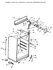 Cabinet parts for Kenmore Refrigerator 253.9337260 (2539337260, 253 9337260) from AppliancePartsPros.com