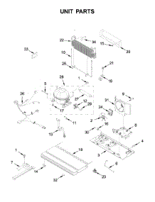 Unit Parts parts for Kenmore Refrigerator 596.79312511 (59679312511, 596 79312511) from AppliancePartsPros.com