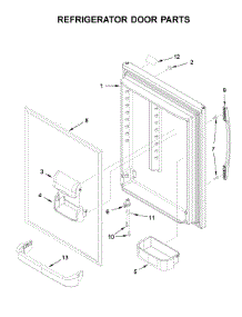 Refrigerator Door Parts parts for Kenmore Refrigerator 596.79312511 (59679312511, 596 79312511) from AppliancePartsPros.com