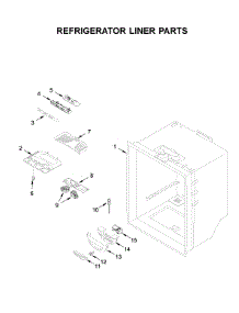 Refrigerator Liner Parts parts for Kenmore Refrigerator 596.79343511 (59679343511, 596 79343511) from AppliancePartsPros.com