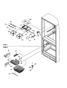 Crisper And Freezer Assembly parts for Kenmore Refrigerator 596.79872991 (59679872991, 596 79872991) from AppliancePartsPros.com