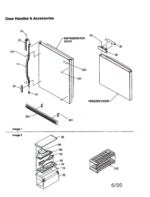 Door Handles And Accessories parts for Kenmore Refrigerator 596.79879991 (59679879991, 596 79879991) from AppliancePartsPros.com