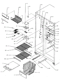 Freezer Shelf And Lighting parts for Kenmore Refrigerator 596.8590910 (5968590910, 596 8590910) from AppliancePartsPros.com