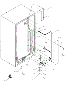 Cabinet Back parts for Kenmore Refrigerator 596.8590911 (5968590911, 596 8590911) from AppliancePartsPros.com