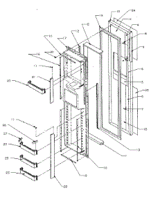 Freezer Door parts for Kenmore Refrigerator 596.8590911 (5968590911, 596 8590911) from AppliancePartsPros.com
