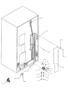 Cabinet Back parts for Kenmore Refrigerator 596.8590980 (5968590980, 596 8590980) from AppliancePartsPros.com