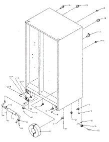 Drain And Roller parts for Kenmore Refrigerator 596.8590981 (5968590981, 596 8590981) from AppliancePartsPros.com