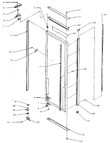 Refrigerator Door parts for Kenmore Refrigerator 596.9500810 (5969500810, 596 9500810) from AppliancePartsPros.com