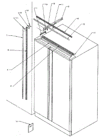 B17 Trim Kit parts for Kenmore Refrigerator 596.9500811 (5969500811, 596 9500811) from AppliancePartsPros.com
