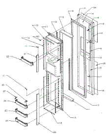 Freezer Door parts for Kenmore Refrigerator 596.9500811 (5969500811, 596 9500811) from AppliancePartsPros.com