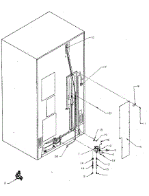 Cabinet Back parts for Kenmore Refrigerator 596.9500880 (5969500880, 596 9500880) from AppliancePartsPros.com