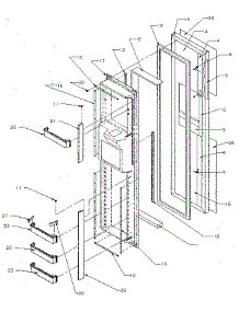 Freezer Door parts for Kenmore Refrigerator 596.9500880 (5969500880, 596 9500880) from AppliancePartsPros.com