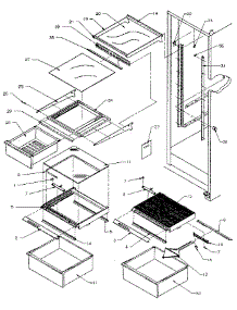 Crisper And Shelf Door parts for Kenmore Refrigerator 596.9500881 (5969500881, 596 9500881) from AppliancePartsPros.com